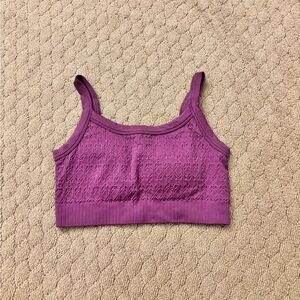 Target Purple Fitted Crop Tank Top